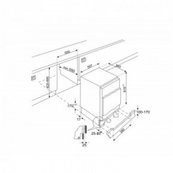 Smeg U8C082DF - Frigorifero Monoporta Sottopiano, 111 Litri, Classe F, 59.6 x 81.9 x 54.7 cm 