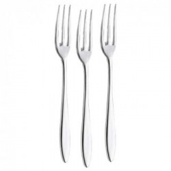 Abert 'Style', Set 3 Forchette Dessert in Acciaio Lucido, 14,6 cm