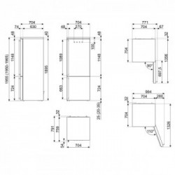 Smeg FA8005RAO5 - Frigorifero Combinato, 481 Litri, Classe E (A++), 70.4 x 185.5 x 74.9 cm
