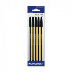 Staedtler Blister con 5 penne a sfera noris nere