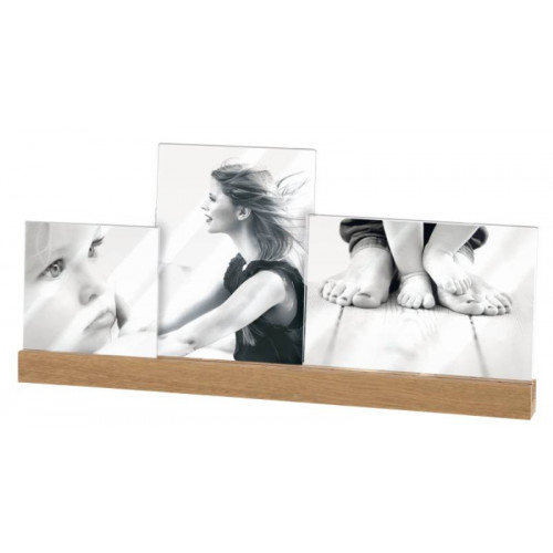 CORNICE MULTIPLA 3 FOTO CON BASE IN LEGNO...