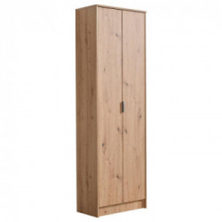 Kit Furniture Nancy Armadio, 2 Ante Battenti, 6 Ripiani, 60x33x191,5cm, Rovere Anticato