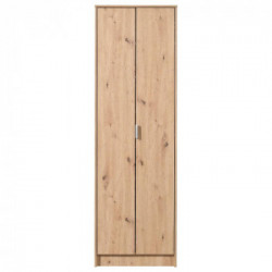 Kit Furniture Nancy Armadio, 2 Ante Battenti, 6 Ripiani, 60x33x191,5cm, Rovere Anticato