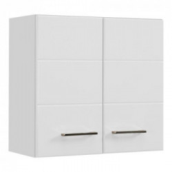 Kit Furniture Princess Pensile, 2 Ante Battenti, 1 Ripiano, con Maniglia 60x30x57cm, BiancoOpaco e Lucido	