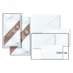 25CF 10BIGLIETTI + 10 BUSTE DALMAZIA 7X11CM FORMATO 4 - BIANCO