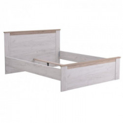 Kit Furniture Denmark Struttura Letto, 2 Pizze, 167x207,5x99,5 cm, Rovere Sbiancato e Rovere
