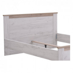 Kit Furniture Denmark Struttura Letto, 2 Pizze, 167x207,5x99,5 cm, Rovere Sbiancato e Rovere