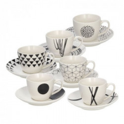 Set 6 tazze caffÃÂ© con piattino Graphic