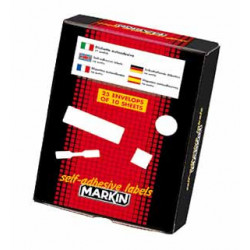 Markin X10024 etichetta autoadesiva Bianco Rettangolo con angoli arrotondati Permanente 600 pezzo(i)
