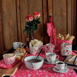 Tognana Porcellane Amore tazza Rosso, Bianco Caffè 6 pz