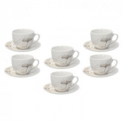 Set tazze te Tognana MC085025787 MADISON con piattino Poesia Beige dec
