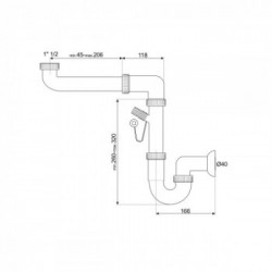 Smeg 3712 accessorio idraulico per lavandino Bianco