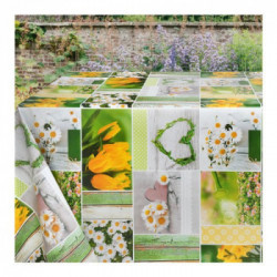 Tovagliato in rotolo per il taglio a metro Tela cerata h. 1,4 x L. 20 metri Les jardins daisy Collezione tavola