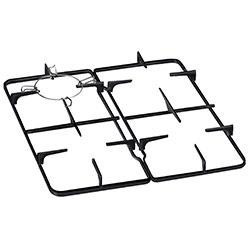 Smeg GR6 - Kit 2 Griglie per Piano Cottura, Piattina Smaltata, 60 cm, Nero