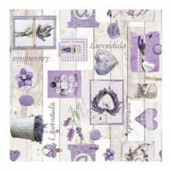 Tovagliato in rotolo per il taglio a metro Tela cerata h. 1,4 x L. 20 metri Cuori Lavanda Collezione tavola