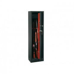 Armadio portafucili 5 posti 34x28x145 cm con tesoretto interno portamunizioni serie Technosafe
