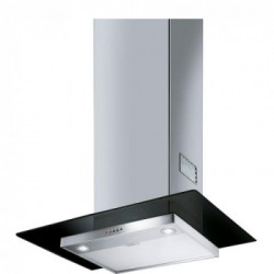Smeg KFV62DNE - Cappa Aspirante a Parete, Inox Satinato e Vetro Nero, 60 cm, 600 m³/h, B