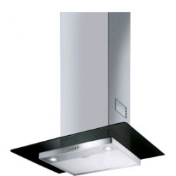 Smeg KFV62DNE - Cappa Aspirante a Parete, Inox Satinato e Vetro Nero, 60 cm, 600 m³/h, B