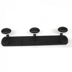 Tavoletta resina goffrata 3 posti nero/bianco completa di viti e tasselli