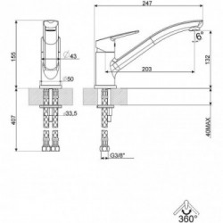 Smeg MG1CR - Rubinetto Miscelatore, Monocomando, Cromo
