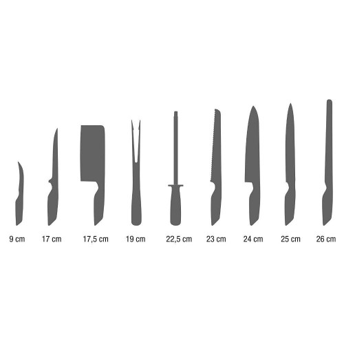 Inoxpran, Set 9 pz coltelli con custodia