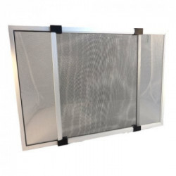IRS Zanzariera estensibile Telesio per finestre porte con tapparella Anodizzato argento 70-132 cm x 50 cm