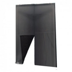 IRS Zanzariera adesiva attaca&stacca per porte Nero 140 cm x 250 cm