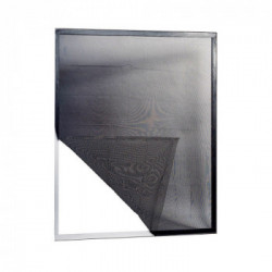 IRS Zanzariera adesiva attaca&stacca per grandi superfici Nero 130 cm x 150 cm