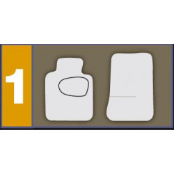 Set completo tappeti per auto in moquette ActualFit 1 - Nero