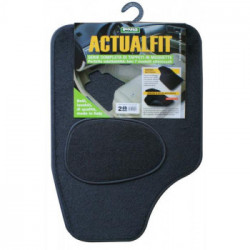Set completo tappeti per auto in moquette ActualFit 2 - Nero