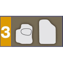 Set completo tappeti per auto in moquette ActualFit 3 - Nero