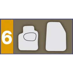 Set completo tappeti per auto in moquette ActualFit 6 - Nero