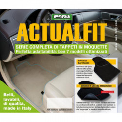 Set completo tappeti per auto in moquette ActualFit 6 - Nero