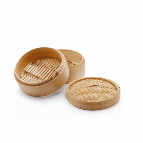 H&H - Cuocivapore Bambù, 3 Pezzi, 20 cm