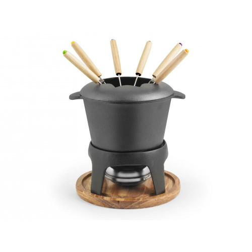 H&H Lifestyle 7084800 Set per fonduta Nero 6...
