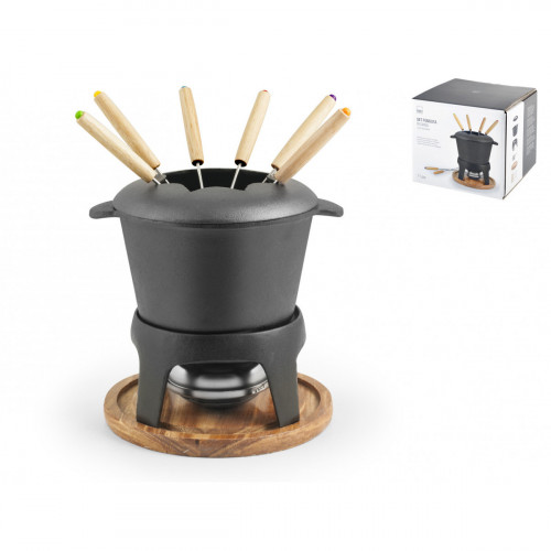 H&H Lifestyle 7084800 Set per fonduta Nero 6...