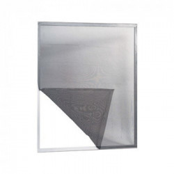 IRS Zanzariera adesiva attaca&stacca per finestre Grigio 130 cm x 150 cm