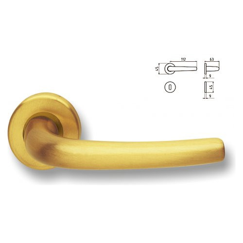 Coppia maniglie per porta con rosetta e...