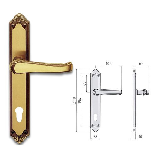 Coppia maniglie per porta con placca PY85 Q8...