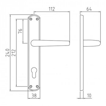 Coppia maniglie per porta...