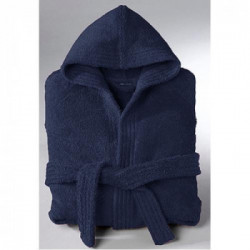 Accappatoio con cappuccio taglia L blu notte