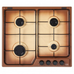 De Longhi FFT 46 ASV - Piano Cottura a Gas, 4 Fuochi, 60 cm, Marrone