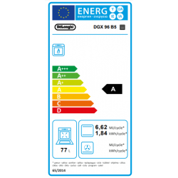 DeLonghi DGX 96 B5 - Cucina a Gas, 5 Fornello(i), Forno a Gas e Grill Elettrico, 90 cm, Acciaio Inossidabile, Classe A