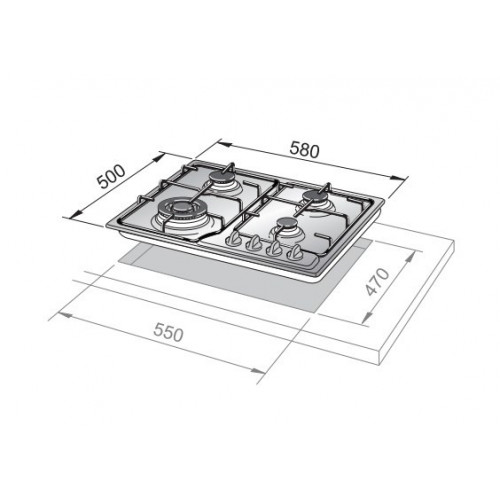 De’Longhi FRO 46 ASV piano cottura Rame Da...