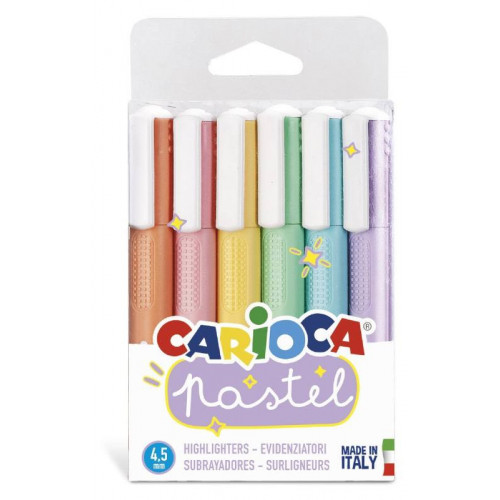 CONFEZIONE 6 EVIDENZIATORI COLORI PASTELLO