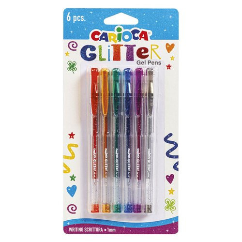 CF6 CARIOCA PENNE GLITTER BL. 6PZ.