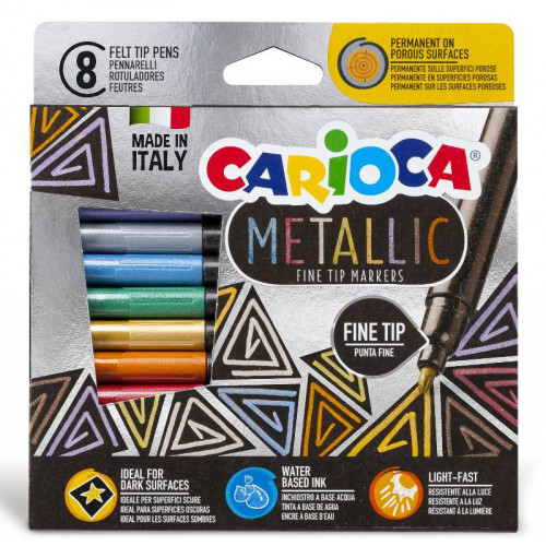 CARIOCA PENNARELLI METALLIC PUNTA FINE SCATOLA...