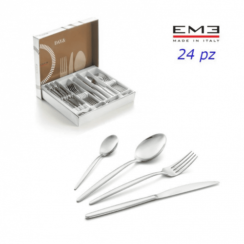 Eme, Set 24 Posate Tavola Acciaio, 'Day'