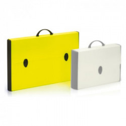 VALIG IN POLIPROPILENE ALVEOLARE HARDOX DORSI RIGIDI 37X60X5 FLUO COLORI ASSORTITI - 2 CHIUSURE