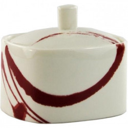 Livellara A0410738 zuccheriera Rosso, Bianco Porcellana